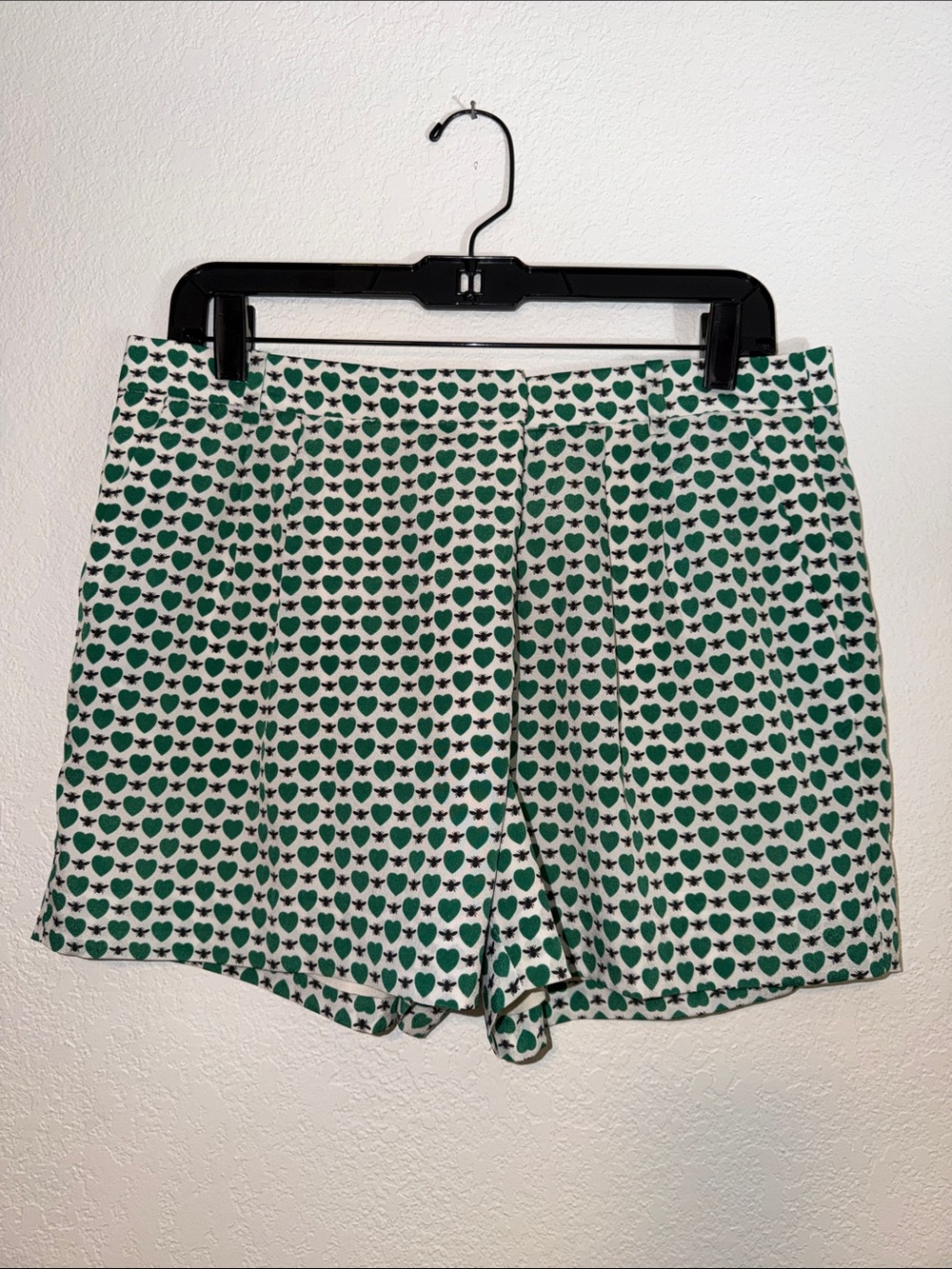 J. Crew Green Heart Print Women's Shorts